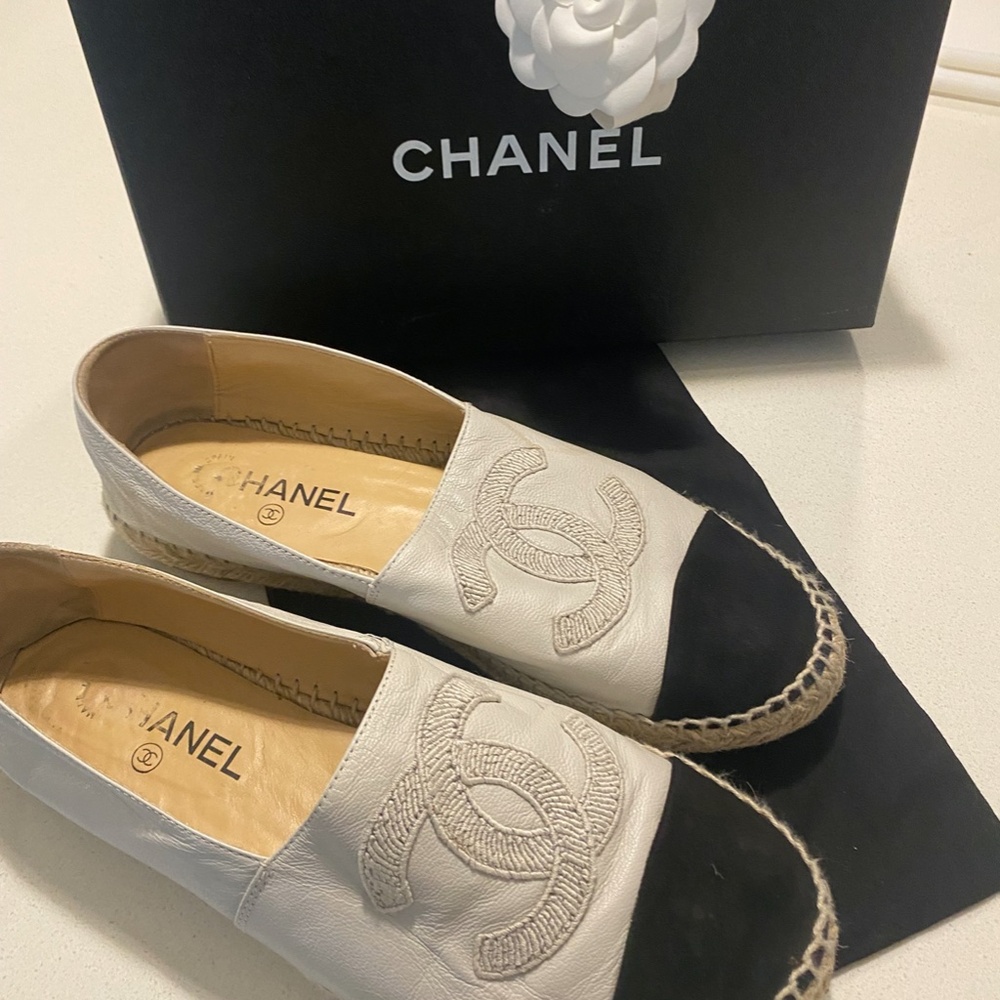 Chanel CC espadrilles lamb skin size 41 - Picture 4 of 6